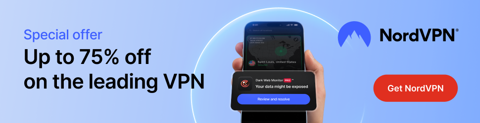 NordVPN — Up to 75% off